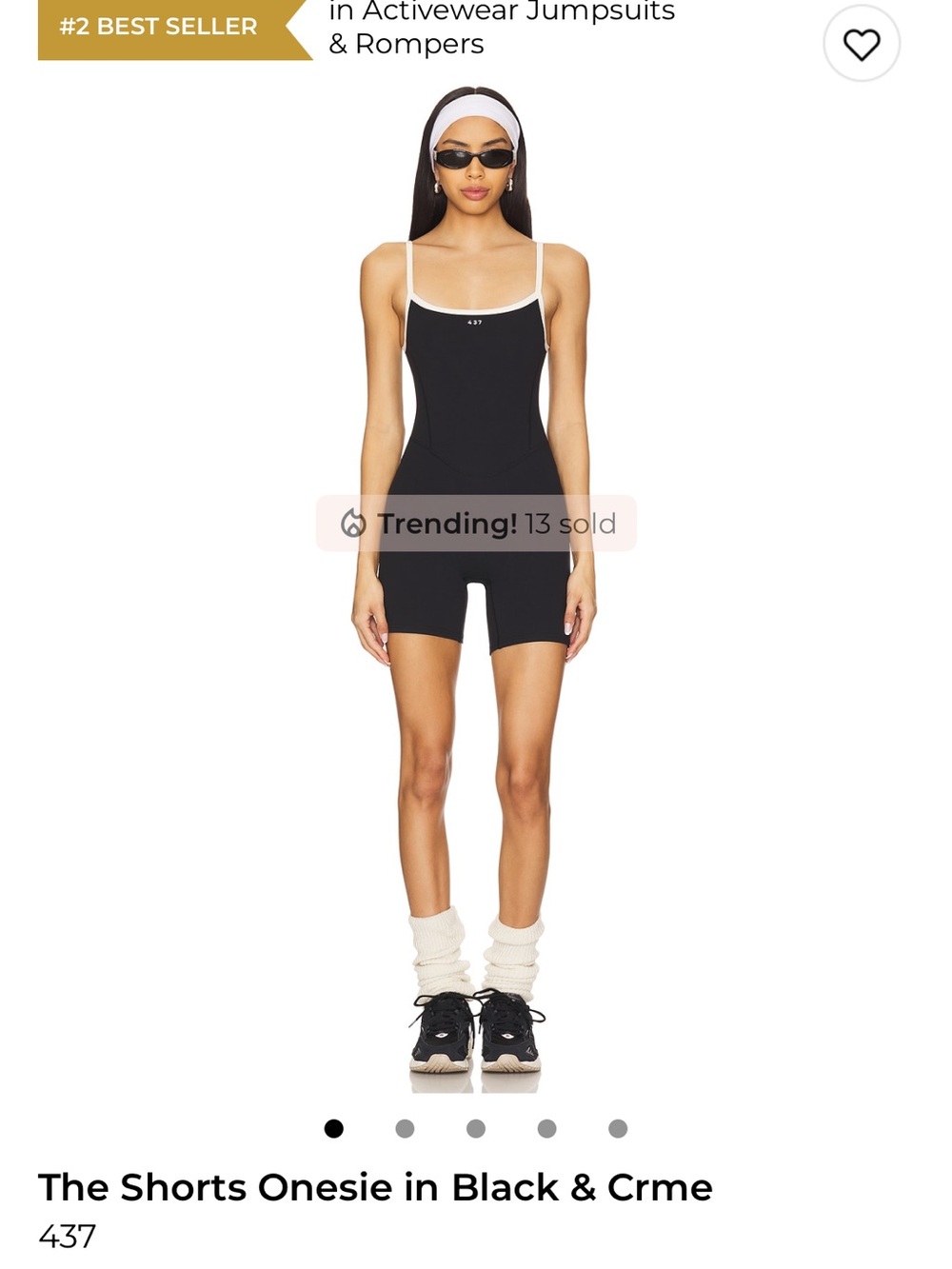 Sleek Black & Crème Scoopneck Romper